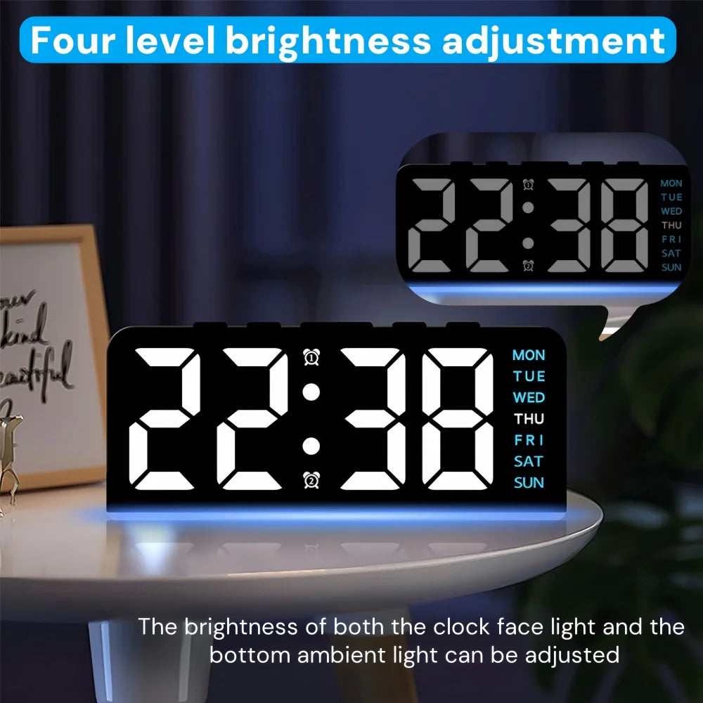 Digital Table Alarm Clock Desk Accessories Gadgets Gamer Setup Decoration Timepiece Gaming Room Decoration Digital Clock Gadgets