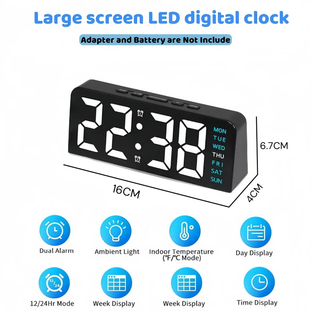 Digital Table Alarm Clock Desk Accessories Gadgets Gamer Setup Decoration Timepiece Gaming Room Decoration Digital Clock Gadgets