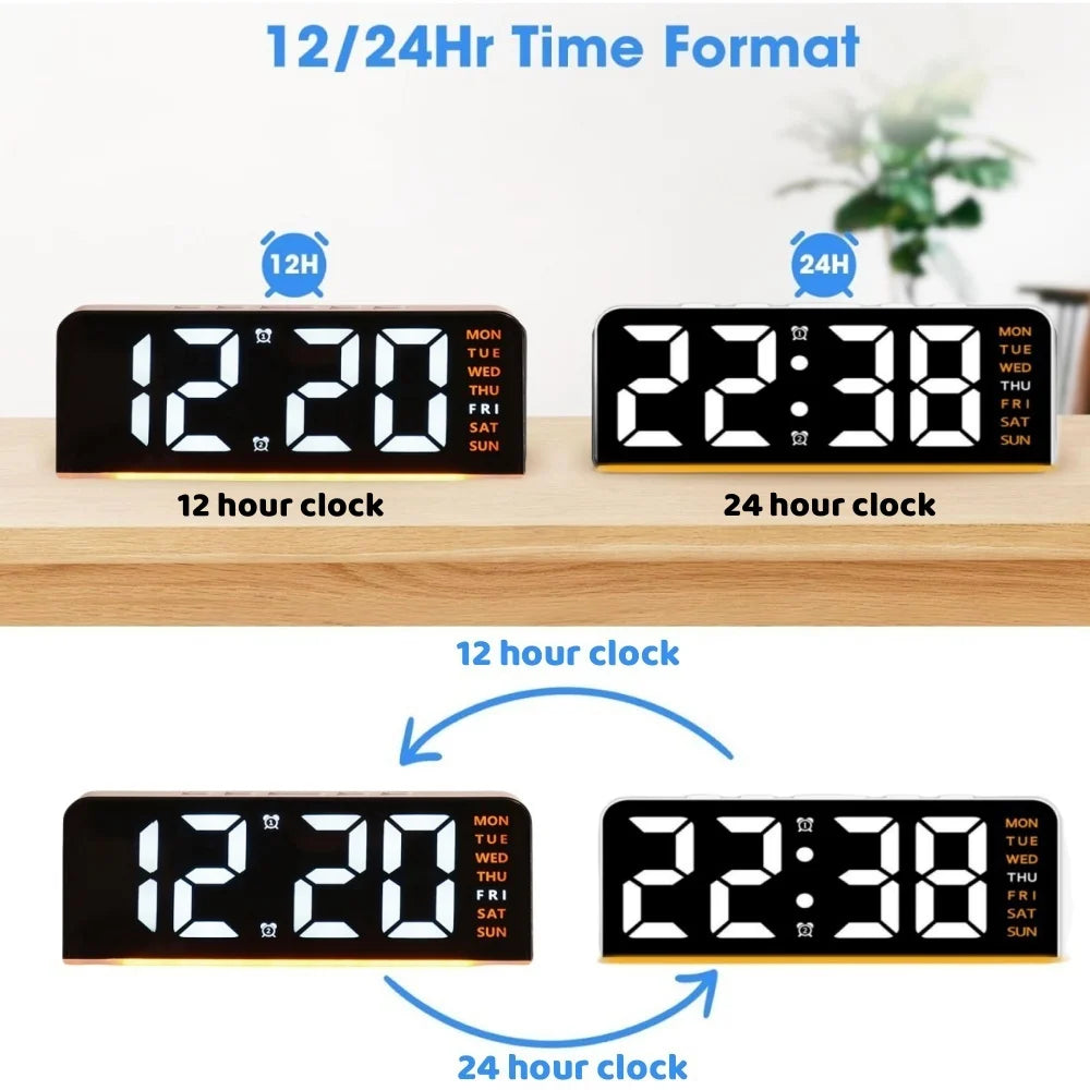 Digital Table Alarm Clock Desk Accessories Gadgets Gamer Setup Decoration Timepiece Gaming Room Decoration Digital Clock Gadgets