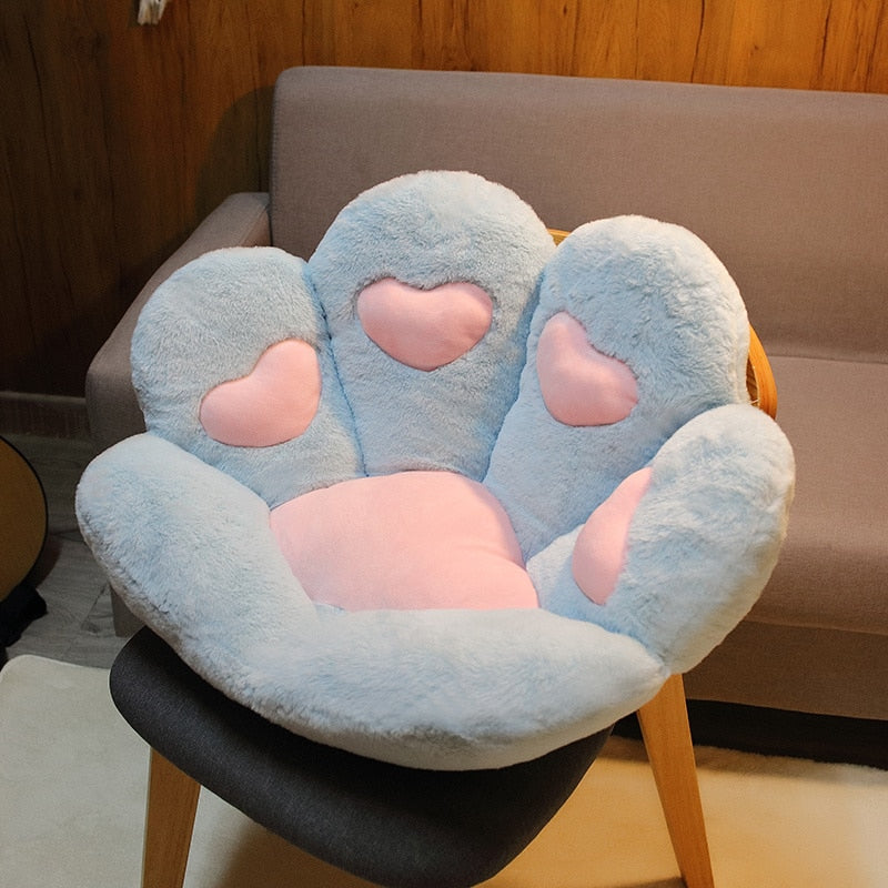 Kawaii Paw Pillow - Plush Cat Flower Cushion for Sofa, Chair - Children's Gift