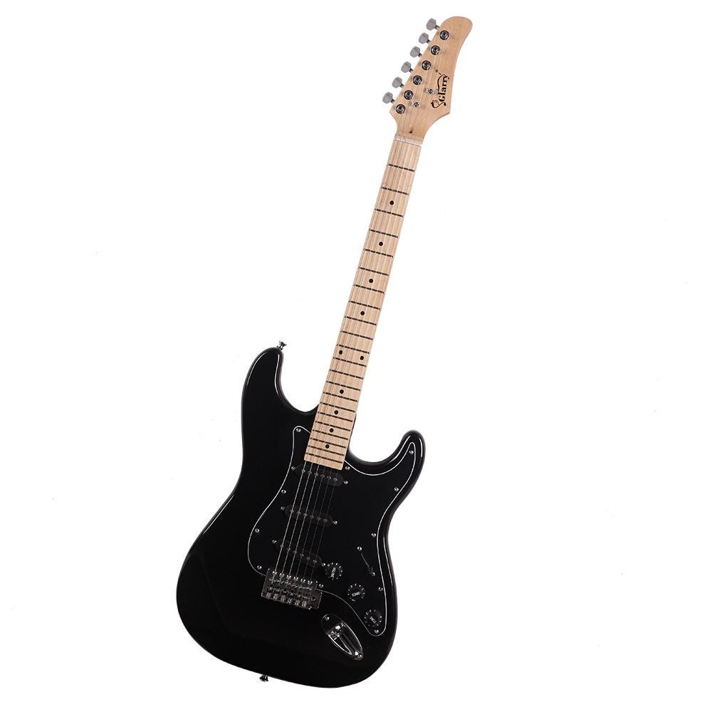 Electric Guitar Kit, Black Pickguard, Basswood, 20W Speaker