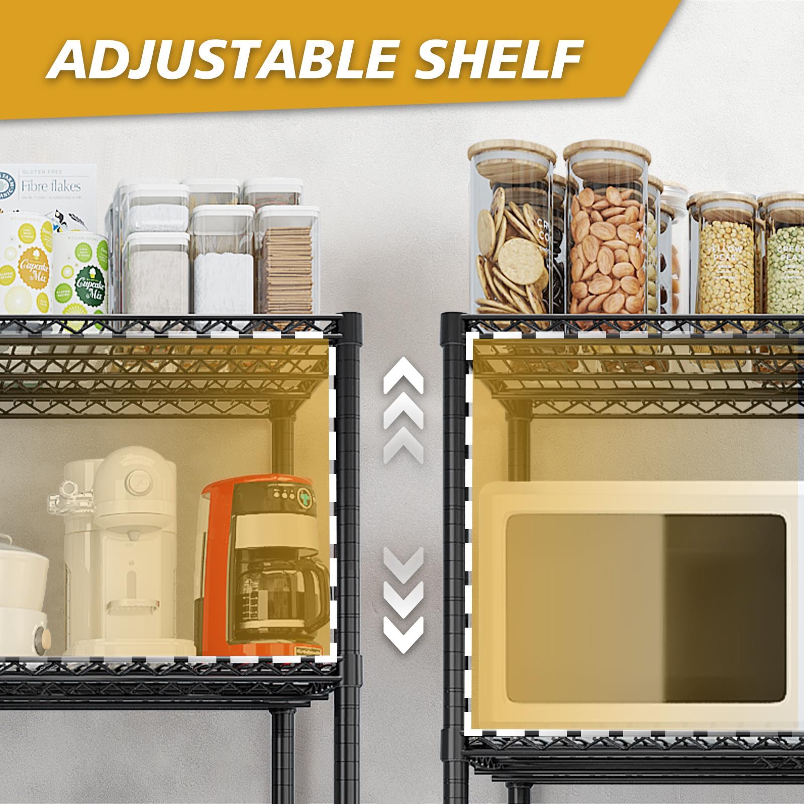 Heavy Duty 5-Tier Metal Storage Shelves | Rolling Garage Shelving Unit