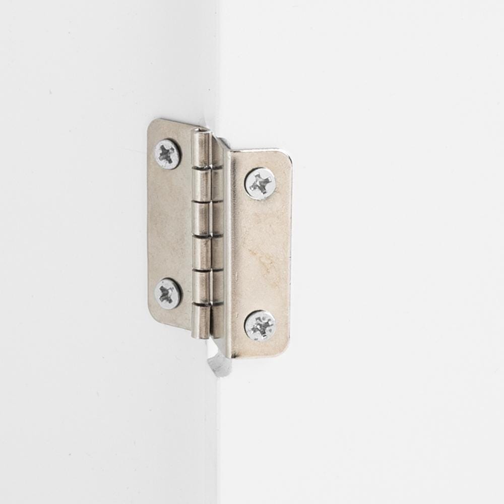 White Wall Hanging Bathroom Cabinet 65x48cm | Two-Door MDF Wall Storage Shelf with Open Space for Washroom or Bedroom Organization