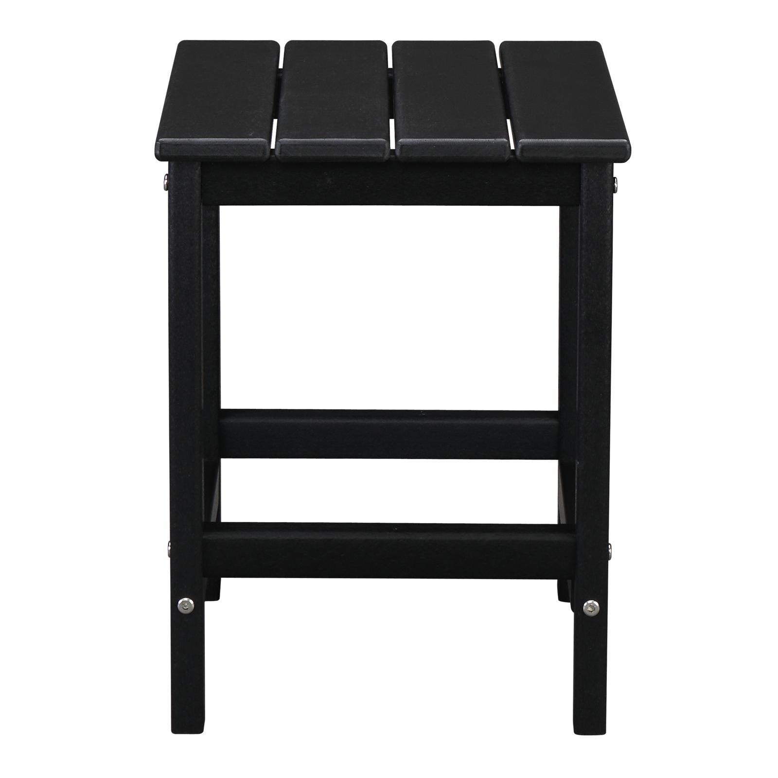 36×36×47cm HDPE Side Table | Black Single Layer Square Table, Bedroom, Living Room, Office, Guest Room, Bathroom, Modern Design