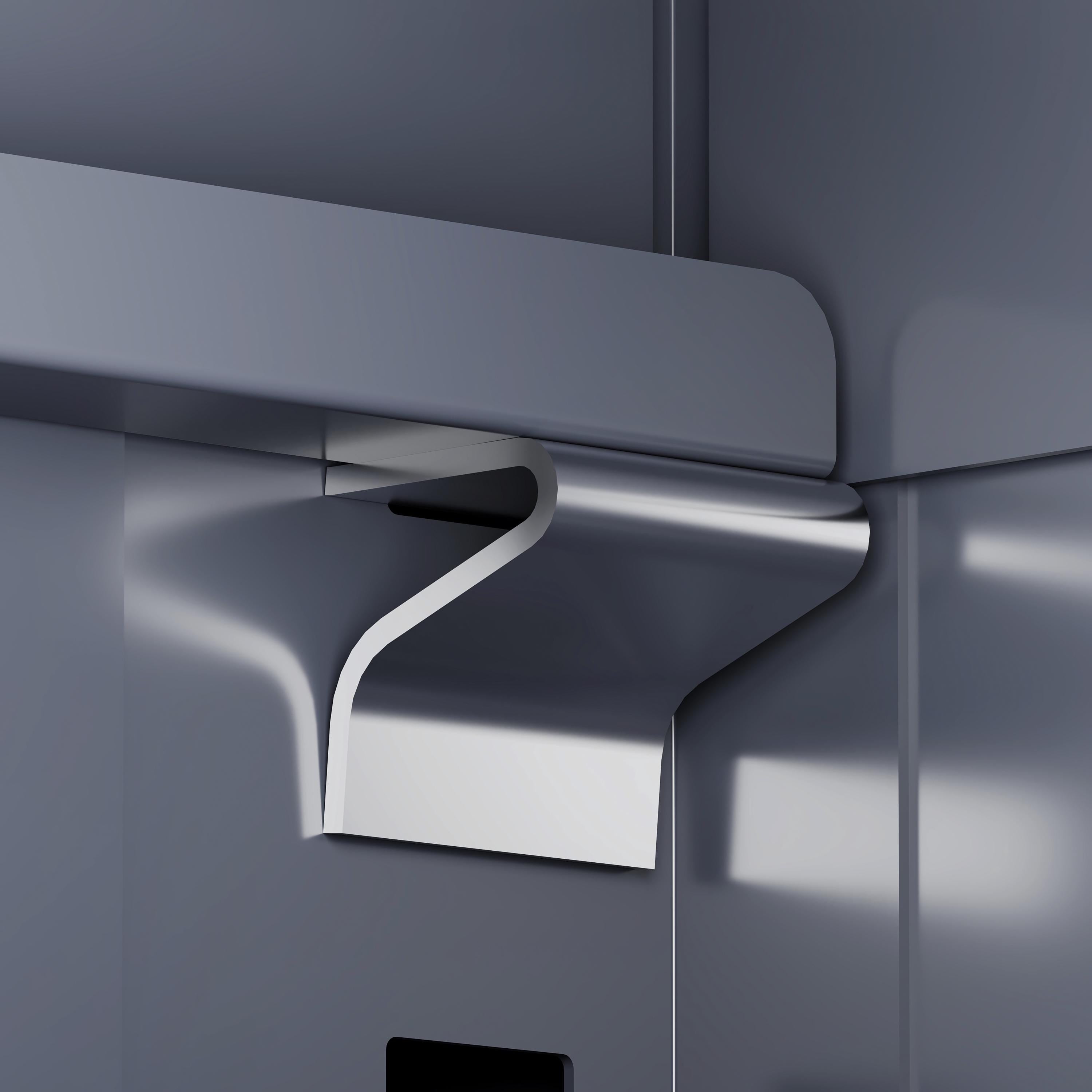 Metal Wall-Mounted Garage Cabinet | Floating Tool Storage, Gray