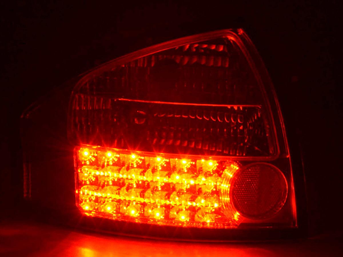 Audi A6 (C5/4B) Sedan Chrome Clear LED Taillights Set (1997-2003)
